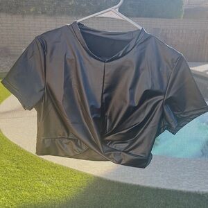 Black Women's Crop Top